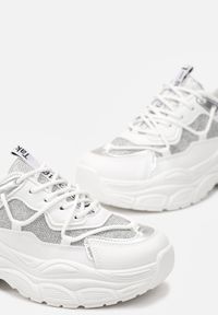 Born2be - Białe Sneakersy na Grubej Podeszwie Roona. Kolor: biały