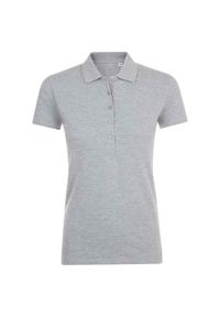 SOL'S - Damska Koszulka Polo Phoenix Melange. Typ kołnierza: polo. Kolor: szary