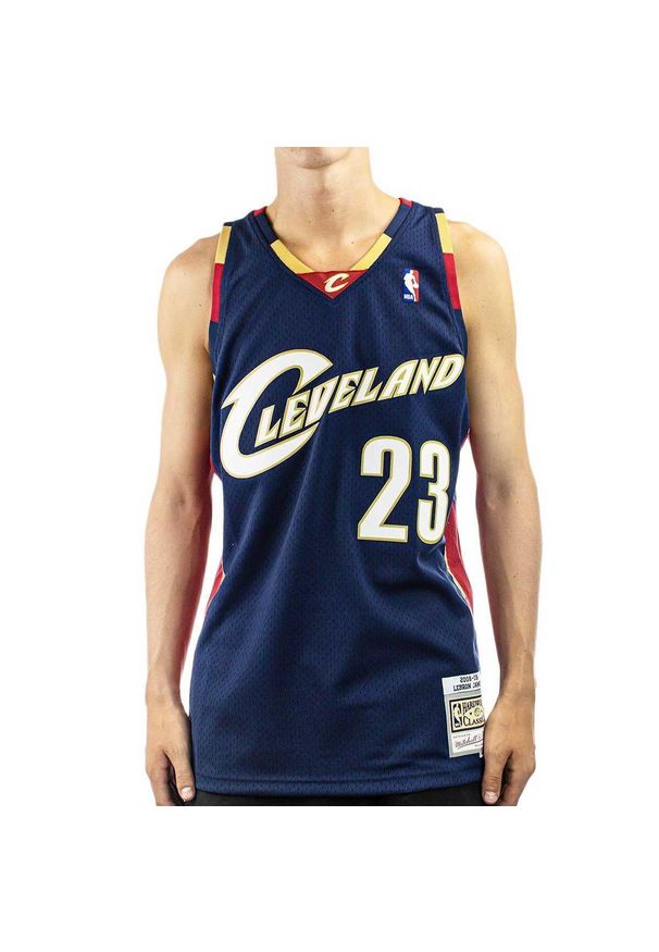 Koszulka męska do koszykówki Mitchell & Ness Cavaliers Lebron James. Kolor: niebieski. Sport: koszykówka