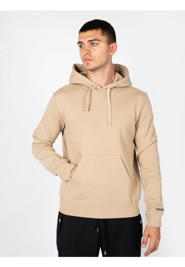 Les Hommes Bluza "Hoodie" | LBH1005700U | Mężczyzna | Piaskowy. Okazja: na co dzień. Materiał: bawełna. Długość: długie. Styl: sportowy, klasyczny, casual