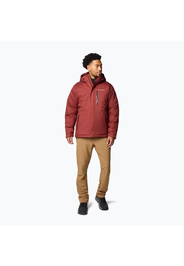 columbia - Kurtka puchowa męska Columbia Oak Harbor II Insulated. Kolor: czerwony. Materiał: puch. Sport: turystyka piesza