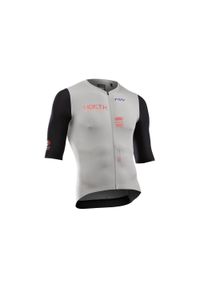 Koszulka rowerowa NORTHWAVE Extreme Evo Jersey UPF50 Slim jasny szary. Kolor: szary. Materiał: jersey
