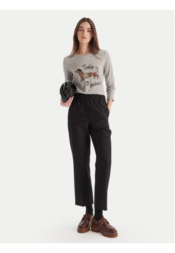 Weekend Max Mara Bluzka Renoir 2525946032 Szary Regular Fit. Kolor: szary. Materiał: bawełna