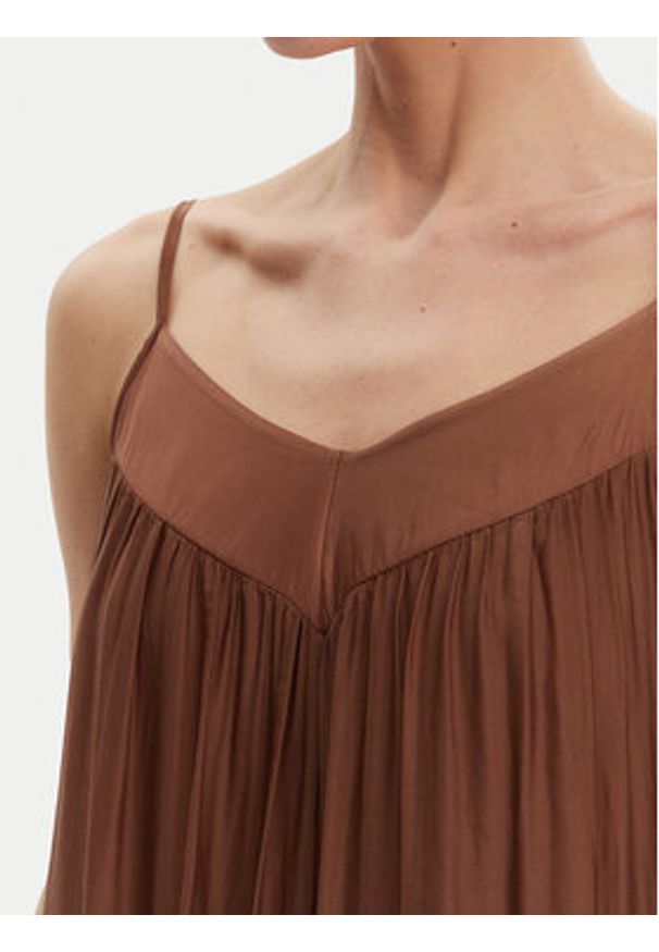 ViCOLO Kombinezon TD0588 Brązowy Relaxed Fit. Kolor: brązowy. Materiał: wiskoza