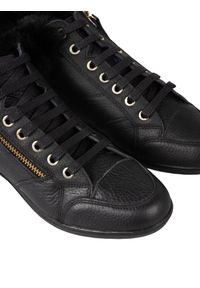 Geox Sneakersy "D Myria E" | D9468E046BH | Kobieta | Czarny. Nosek buta: okrągły. Zapięcie: zamek. Kolor: czarny. Materiał: skóra. Wzór: aplikacja
