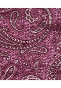 Mucha Męska w Zestawie z Poszetką - Alties - Fuksja w Paisley. Kolor: różowy. Wzór: paisley. Styl: elegancki, sportowy #2