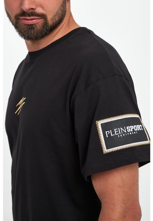 Philipp Plein - T-shirt męski z logo PLEIN SPORT. Styl: sportowy