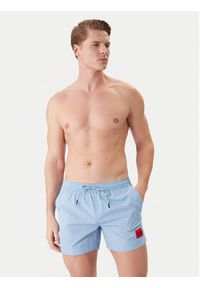 Hugo - HUGO Szorty kąpielowe Dominica 50493450 Granatowy Regular Fit. Kolor: niebieski. Materiał: syntetyk #4