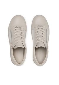 Calvin Klein Sneakersy Low Top Lace Up W/Zip Mono HM0HM01059 Beżowy. Kolor: beżowy. Materiał: skóra #2