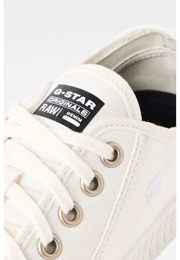 G-Star RAW - G-Star Raw - Tenisówki. Nosek buta: okrągły. Zapięcie: sznurówki. Kolor: biały. Materiał: guma