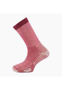 TEKO - Skarpety sportowe z wełny Merino Teko ecoHIKE Light Half Cushion 2.0. Kolor: różowy. Materiał: wełna