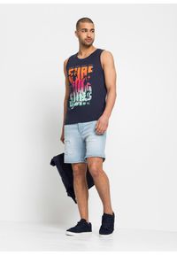 bonprix - Tank top (2 szt.), Slim Fit. Kolor: niebieski