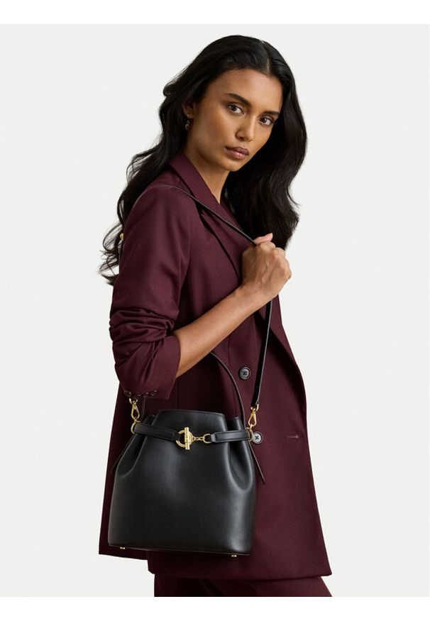 Lauren Ralph Lauren - LAUREN RALPH LAUREN Torebka 431982787001 Czarny. Kolor: czarny. Materiał: skórzane