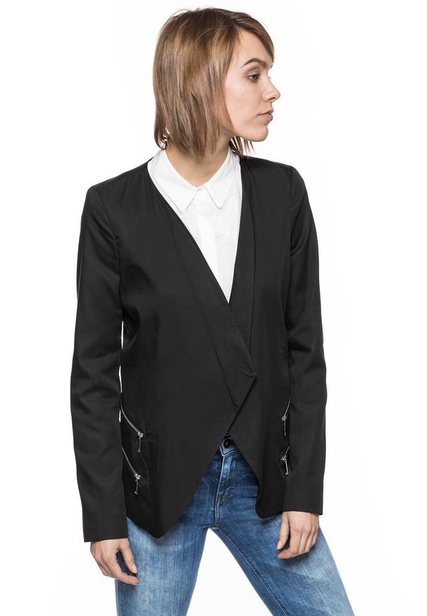 Tom Tailor - DAMSKA MARYNARKA TOM TAILOR MODERN BLAZER WITH OPEN FRONT 3922039.00.75 COL. 2999. Materiał: bawełna, włókno, materiał, lyocell. Styl: klasyczny, elegancki