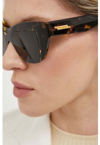 Bottega Veneta okulary przeciwsłoneczne damskie kolor brązowy. Kolor: brązowy #4