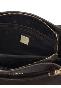 Kazar - Skórzana ciemnobrązowa torebka z miękkiej skóry. Kolor: brązowy. Wzór: aplikacja. Materiał: skórzane. Styl: klasyczny #4