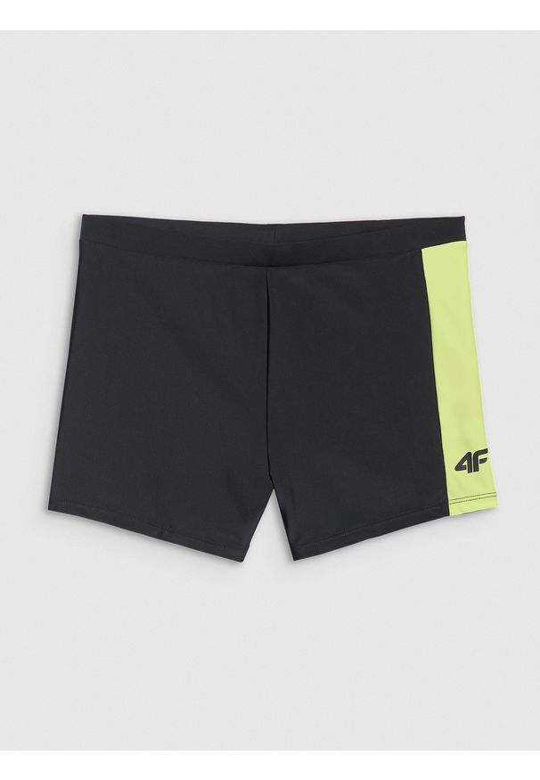 4f - 4F Kąpielówki męskie - czarne M. Kolor: czarny. Materiał: syntetyk, materiał, elastan