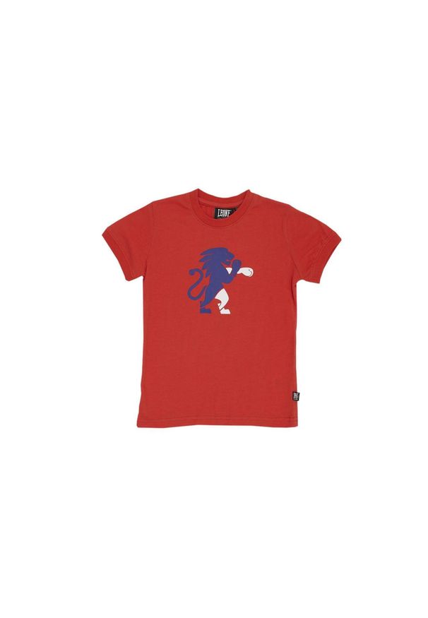 LEONE 1947 APPAREL - Nowość Sportowa koszulka dziecięca z krótkim rękawem. Kolor: czerwony. Długość rękawa: krótki rękaw. Długość: krótkie. Sport: joga i pilates
