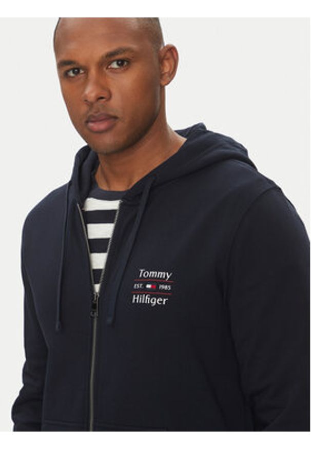 TOMMY HILFIGER - Tommy Hilfiger Bluza MW0MW39250 Granatowy Regular Fit. Kolor: niebieski. Materiał: bawełna