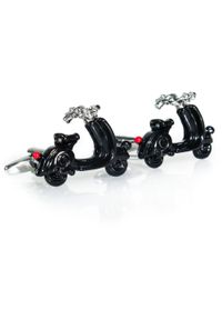 Modini - Czarne spinki do mankietów - Skuter/Vespa U208. Kolor: czarny #1