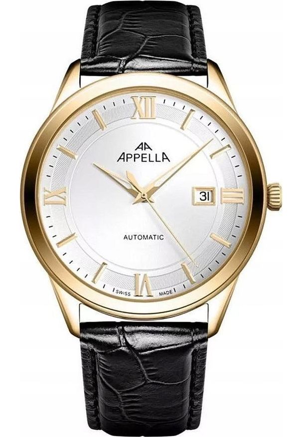 Acappella - Zegarek męski Appella L70014.1263A czarny. Kolor: czarny