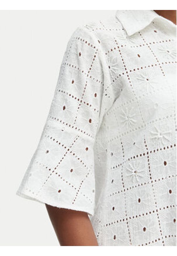 Iconique Sukienka letnia Romina IC26-039 Biały Regular Fit. Kolor: biały. Materiał: bawełna. Sezon: lato