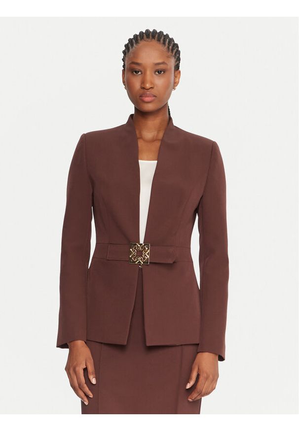 Rinascimento Marynarka CFC0126208003 Brązowy Slim Fit. Kolor: brązowy. Materiał: syntetyk