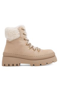 DeeZee Botki QUEENIE WS6151-03 Beżowy. Kolor: beżowy. Materiał: materiał