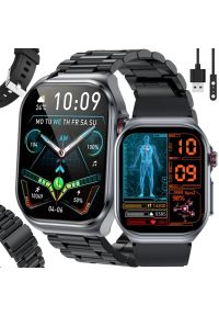 Zegarek SMARTWATCH Rubicon RNCF36 black/black silicon black metal band. Rodzaj zegarka: smartwatch