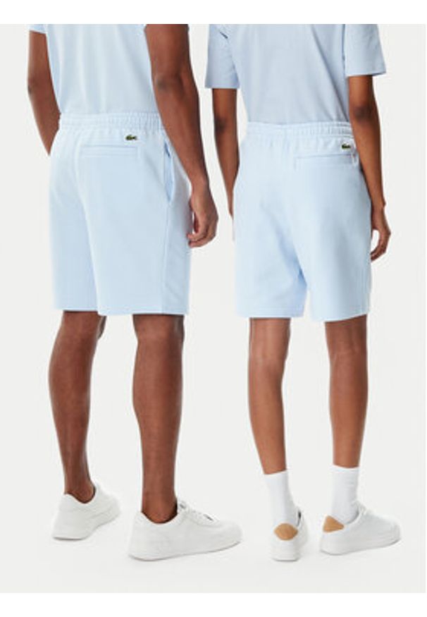Lacoste Szorty sportowe Unisex GH0990 Błękitny Regular Fit. Kolor: niebieski. Materiał: bawełna