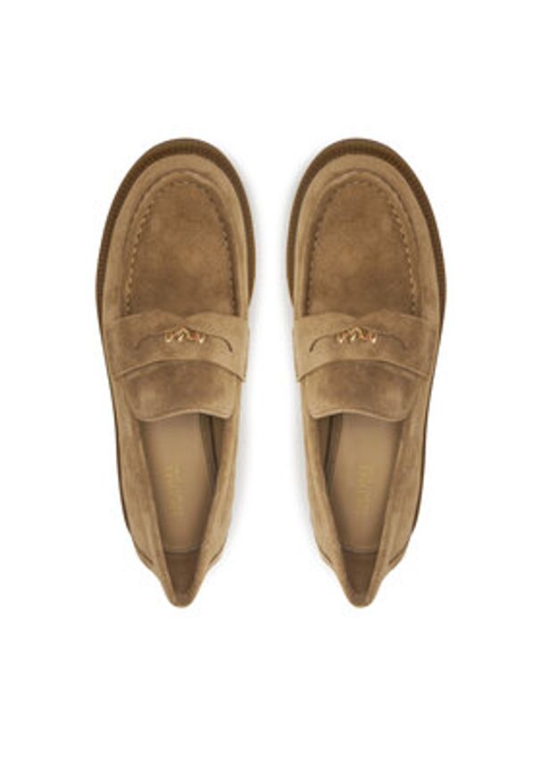 Michael Kors Lordsy Eden Loafer 40R5EDMS1S Beżowy. Kolor: beżowy. Materiał: skóra