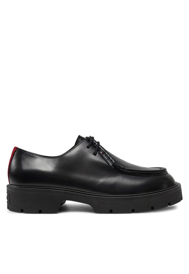 Tommy Jeans Półbuty Tjm Smart Derby Shoe EM0EM01418 Czarny. Kolor: czarny. Materiał: skóra