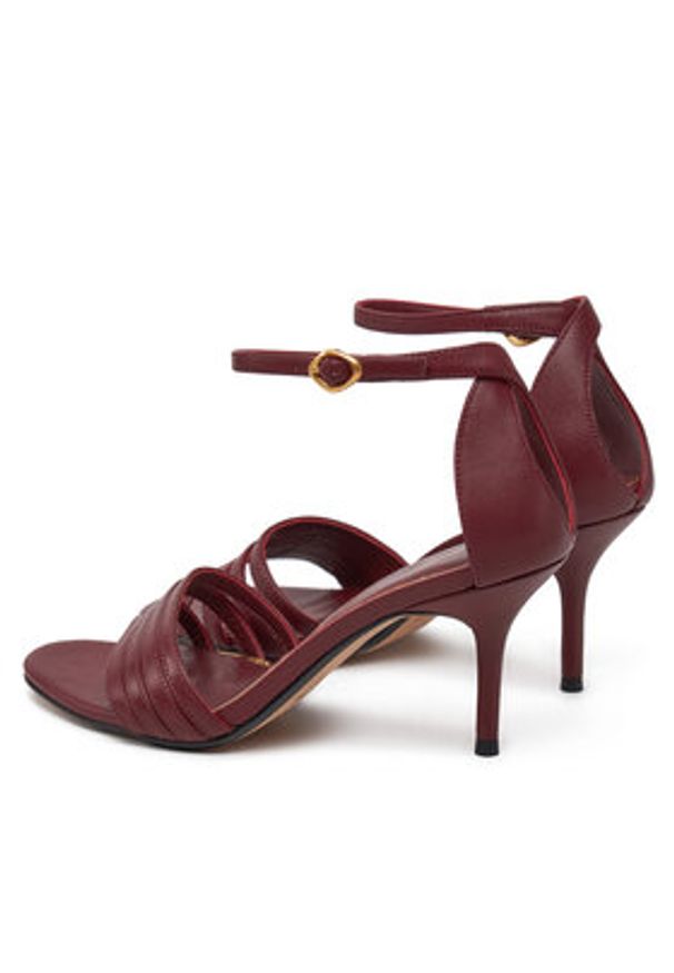 Gino Rossi Sandały NELLY-SLT1527-7 Bordowy. Kolor: czerwony. Materiał: skóra