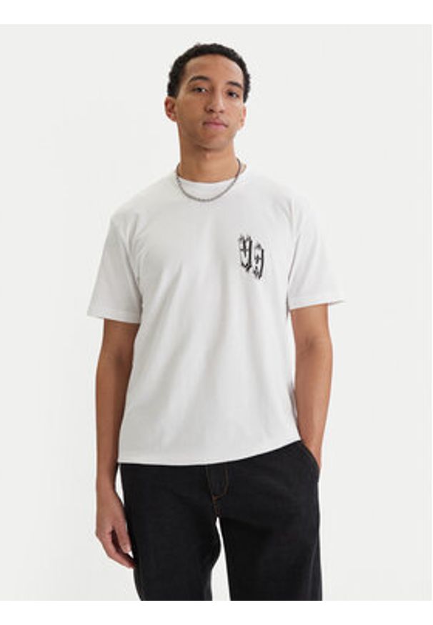 RVCA T-Shirt Double Trouble EVYZT00289 Biały Relaxed Fit. Kolor: biały. Materiał: bawełna