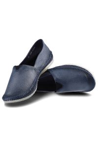 Granatowe Baleriny Maciejka Modne Damskie Obuwie. Okazja: na co dzień. Kolor: niebieski. Materiał: jeans, skóra. Szerokość cholewki: normalna. Styl: casual #8
