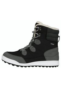GUGGEN MOUNTAIN - Wodoodporne buty zimowe damskie futro wełna jagnięca. Kolor: szary. Materiał: futro, wełna. Sezon: zima. Styl: elegancki