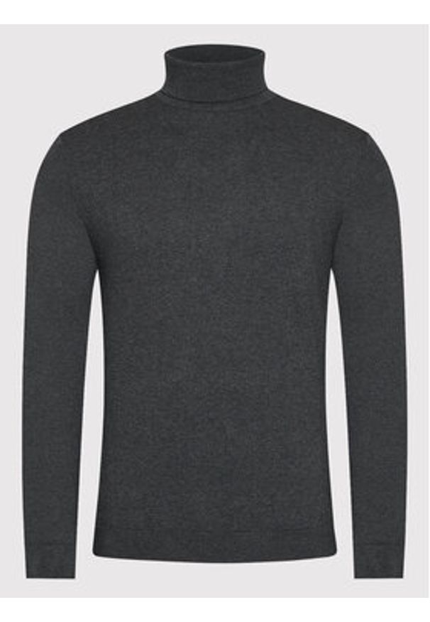 Selected Homme Golf Berg 16074684 Szary Regular Fit. Typ kołnierza: golf. Kolor: szary. Materiał: bawełna