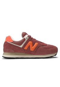 Buty unisex New Balance U5747FE – bordowe. Kolor: czerwony. Materiał: materiał, syntetyk, guma, zamsz. Szerokość cholewki: normalna. Model: New Balance 574 #1