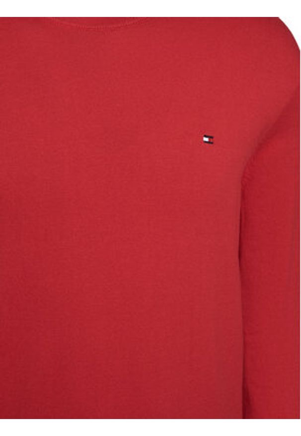 TOMMY HILFIGER - Tommy Hilfiger Sweter Essential Ssnl MW0MW39999 Czerwony Regular Fit. Kolor: czerwony. Materiał: bawełna