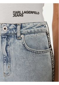 Karl Lagerfeld Jeans Body 241J1710 Biały Slim Fit. Kolor: biały. Materiał: bawełna