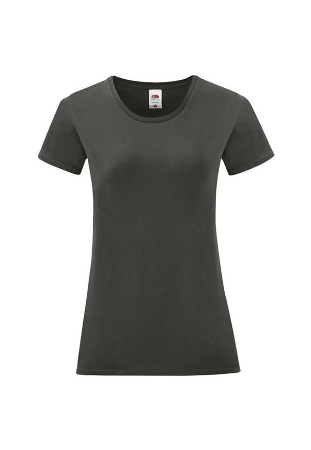 FRUIT OF THE LOOM - Koszulka Damska Z Bawełny Czesanej Iconic. Kolor: zielony. Materiał: bawełna. Sport: turystyka piesza