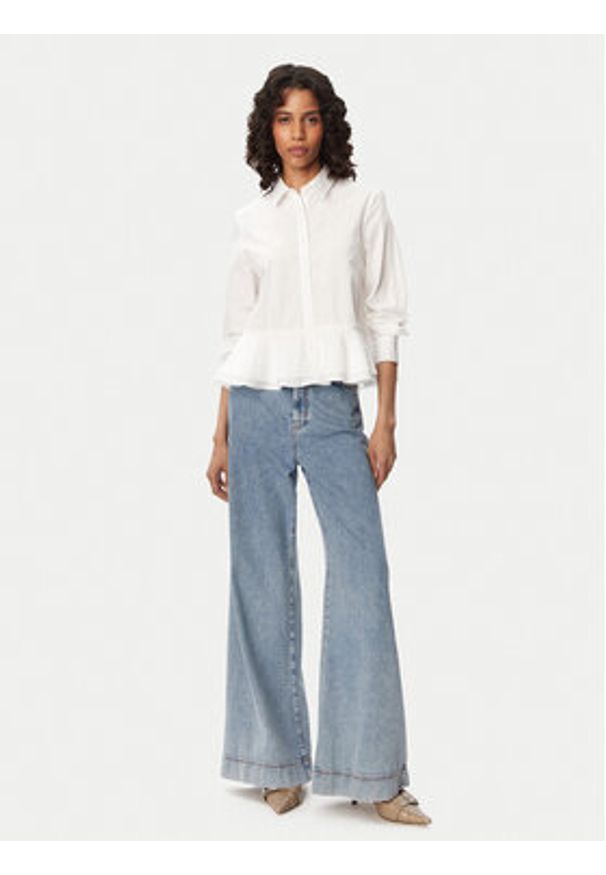 French Connection Koszula Cambria 729C7 Biały Regular Fit. Kolor: biały. Materiał: bawełna