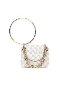 Kazar - Biało-szara torebka damska. Kolor: biały. Wzór: aplikacja. Materiał: skórzane. Styl: elegancki #3