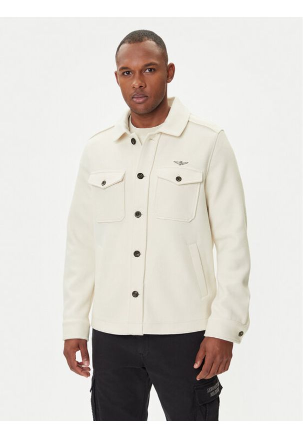 Aeronautica Militare Kurtka przejściowa 252AC0035UL00902 Écru Regular Fit. Materiał: syntetyk