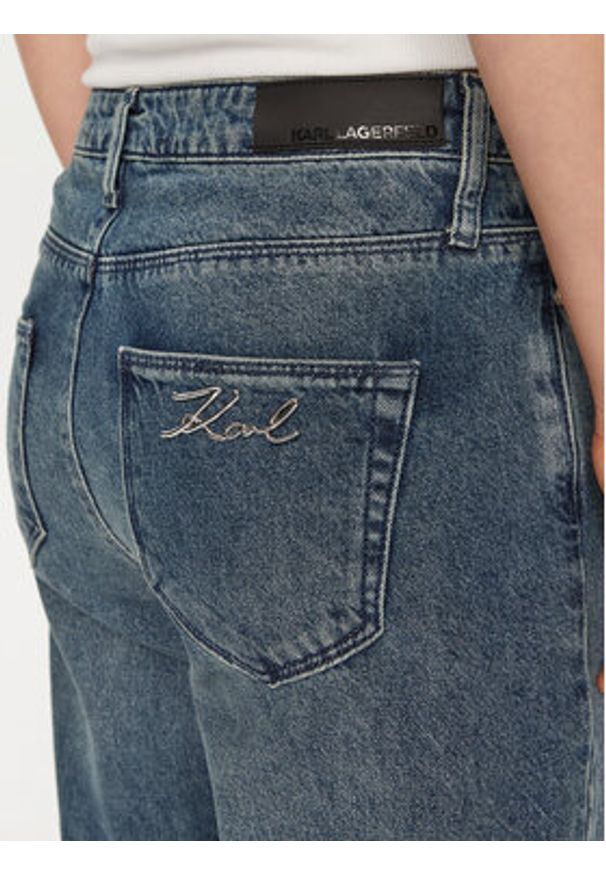 Karl Lagerfeld - KARL LAGERFELD Jeansy A1W10087 Granatowy Regular Fit. Kolor: niebieski
