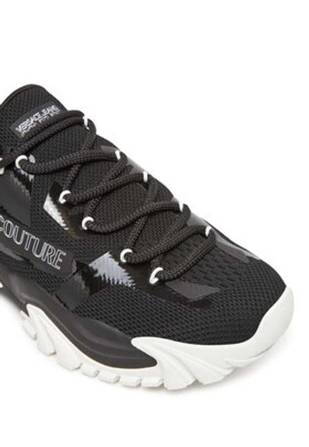 Versace Jeans Couture Sneakersy 78YA3SI8 Czarny. Kolor: czarny. Materiał: skóra