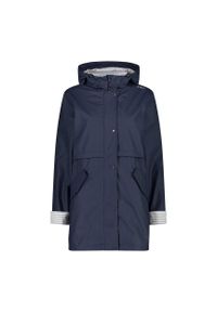 Kurtka przeciwdeszczowa damska z kapturem CMP. Typ kołnierza: kaptur. Kolor: niebieski. Materiał: puch. Sport: turystyka piesza #1