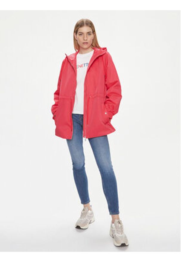 United Colors of Benetton - United Colors Of Benetton Kurtka przejściowa 27WZDN054 Różowy Regular Fit. Kolor: różowy. Materiał: syntetyk