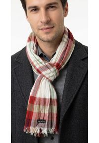 V. Fraas - Lekki (Przejściowy) Szalik Bawełniany - Fraas - Odcienie Bordo i Pomarańczy. Kolor: wielokolorowy. Materiał: bawełna. Sezon: lato. Styl: elegancki, klasyczny #4