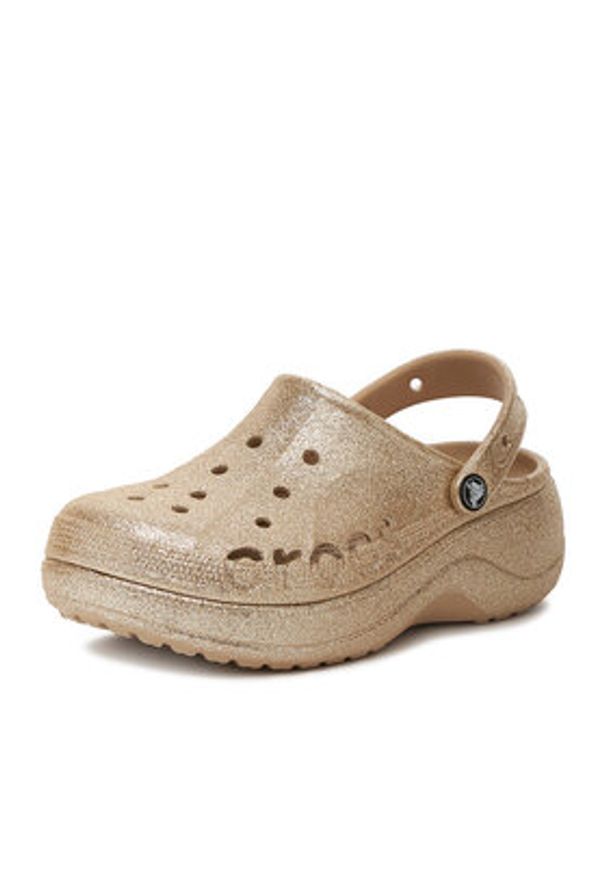 Crocs Klapki BAYA PLATFORM CLOG 208459-212 Złoty. Kolor: złoty. Obcas: na platformie
